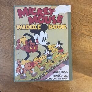 The Mickey Mouse Waddle Book 1992 Edition Unused - All Pieces Intact!